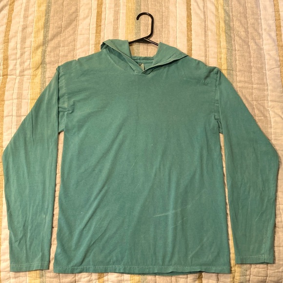 Comfort Colors Other - Youth M Teal long sleeve pullover with hood